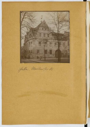 Haus Märkerstraße, Halle/Saale: Ansicht (aus: Skizzen- und Fotoalbum 24)