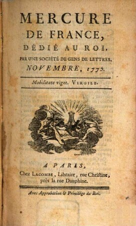 Mercure de France. 1775, 11