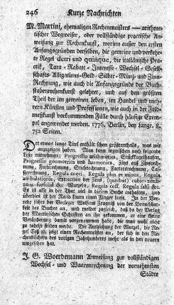 Arithmetischer Wegweiser.