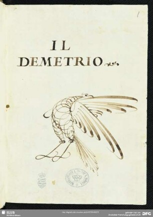 [Text:] Il Demetrio