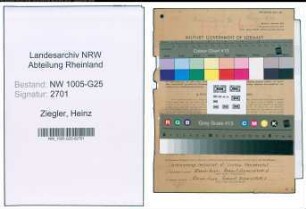 Entnazifizierung Heinz Ziegler , geb. 18.10.1913 (Techn.Berater)
