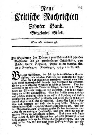 Siebzehntes Stück.