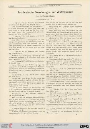 5: Archivalische Forschungen zur Waffenkunde, [6]