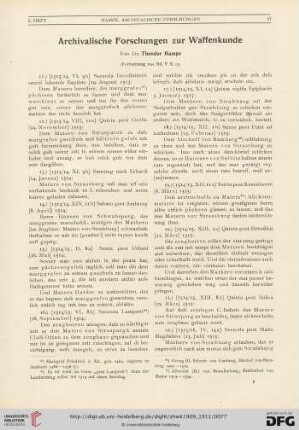 5: Archivalische Forschungen zur Waffenkunde, [6]