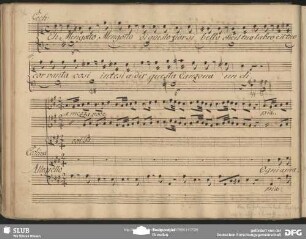 Cavatina: "Ogni amatore nel proprio core" in A-Dur (Beginn)