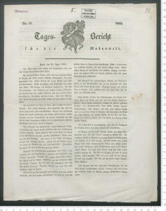 "Doppelkupfer No. 19. - Adelbert von Chamisso"