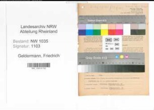Entnazifizierung Friedrich Geldermann , geb. 11.08.1900 (Pruefer)
