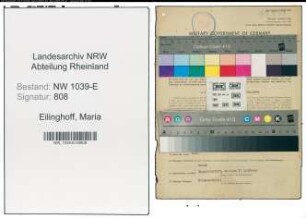 Entnazifizierung Maria Eilinghoff , geb. 02.12.1903 (Angestellte)