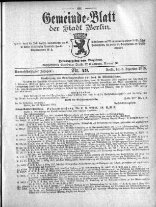 1918,49: Nr. 49, 8. Dezember 1918