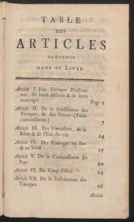 Table Des Articles Contenus Dans Ce Livre.