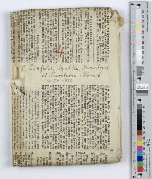 4. Consules, syndici, senatores et secretarii Hamb. ( Blatt 521-568)
