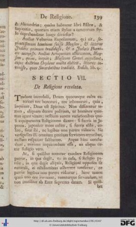 Sectio VII - VIII.