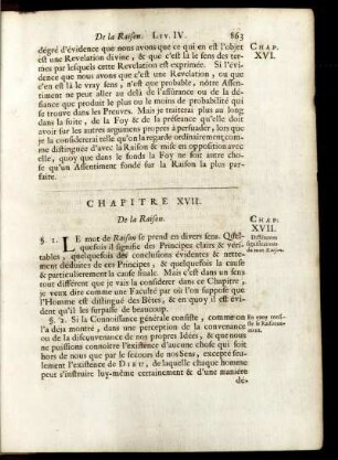 Chapitre XVII. De la Raison