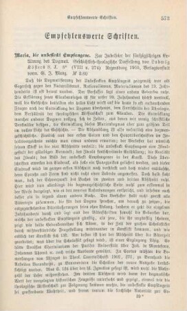 573-590 Empfehlenswerthe Schriften