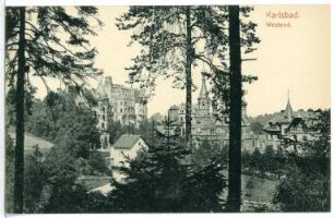 Karlsbad. Westend mit orthodoxer Kirche St. Peter und Paul