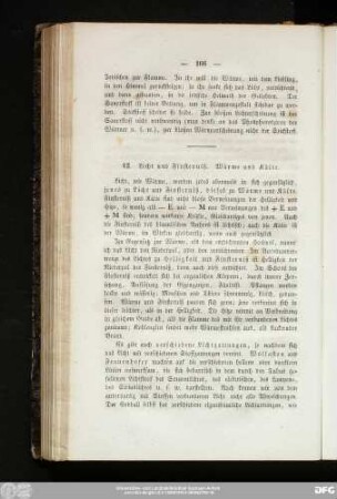 42. Licht und Finsterniß. Wärme und Kälte.