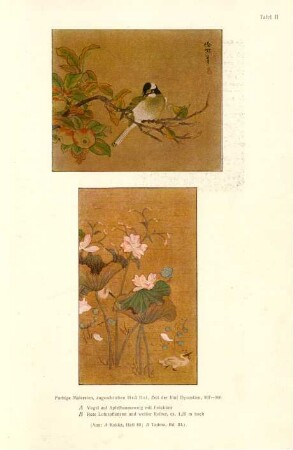 Tafel II. [Hsü Hsi, Vogel. - Hsü Hsi, Lotus]
