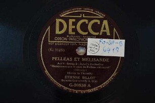 Pelléas et Mélisande : act 4 - scene 2 - Arkel's recitative "Maintenant que le pere de Pelléas est sauvé" / (Debussy)
