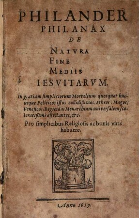 De natura, fine, mediis Jesuitarum
