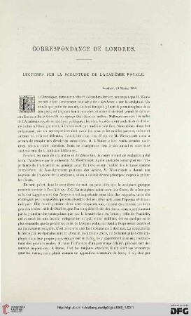 Correspondace de Londres
