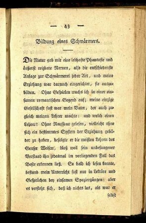 Bildung eines Schwärmers.