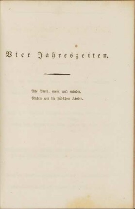 Vier Jahreszeiten.