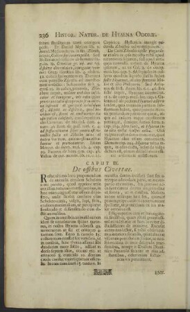 Caput IX [i.e. XI]. De ossibus Civettae.