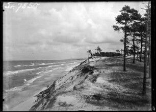 Ostpreußen, Samland. Blick über die Steilküste (Abbruchsküste) auf die Ostsee