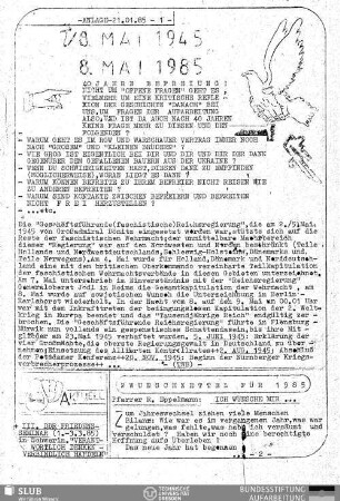 2 Wunschzettel für 1985 : Ich wünsche mir...