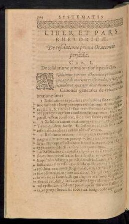 Liber Et Pars Rhetoricae, De resolutione prima Orationis perfectae.