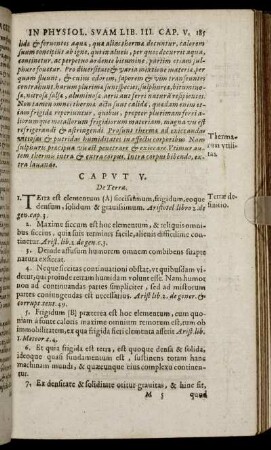 Caput V. De Terra