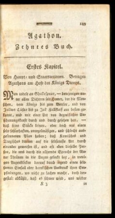 Agathon. Zehntes Buch