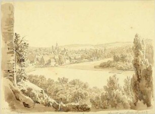Rochlitz in Mittelsachsen, Blick vom Schloss in östliche Richtung