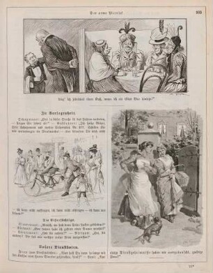 "Der arme Piccolo!" "In Verlegenheit" "Unsere Dienstboten"