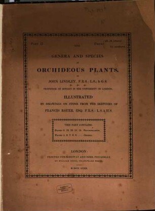 The Genera and species of Orchideous Plants : [Illustrations]