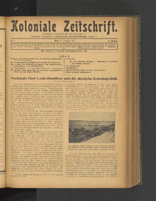 Nr. 8. Berlin, 17. Februar 1911. 12. Jahrgang.