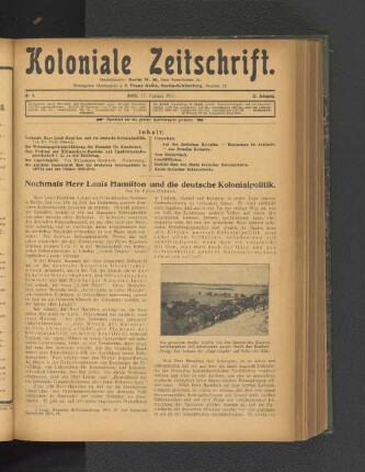 Nr. 8. Berlin, 17. Februar 1911. 12. Jahrgang.