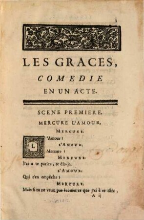 Les graces : Comédie en un acte
