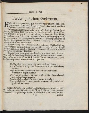 Tertium Judicium Eruditorum.