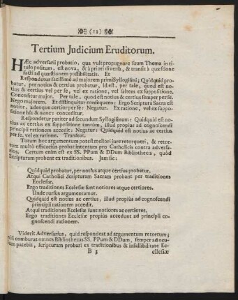 Tertium Judicium Eruditorum.