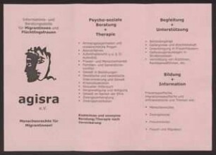 Informations- und Beratungsstelle für Migrantinnen und Flüchtlingsfrauen: agisra e. V.