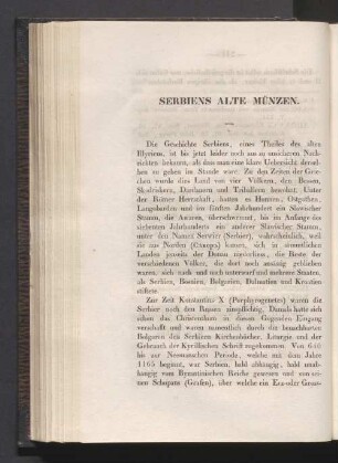 Serbiens Alte Münzen