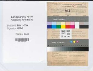 Entnazifizierung Kurt Dircks, geb. 12.10.1905 (Kaufmann)