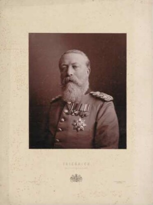 Großherzog Friedrich I. in Uniform mit Auszeichnungen, Brustporträt.