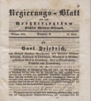 Nr. 9 : 10. April 1839
