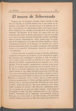 El tesoro de Scherezada