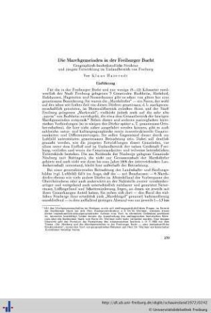 Die Marchgemeinden in der Freiburger Bucht.