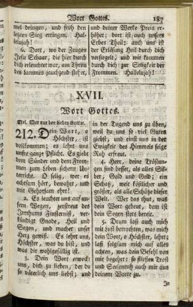 XVII. Wort Gottes. - XVIII. Taufe.