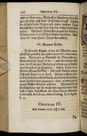 Henricius IV. von Anno 1056. biß 1106.