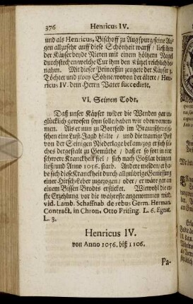 Henricius IV. von Anno 1056. biß 1106.